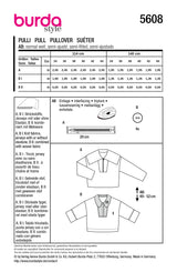 Patron Burda n°5608 : Pull