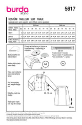 Patron Burda n°5617 : Ensemble tailleur