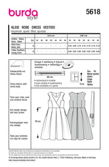 Patron Burda n°5618 : Robe