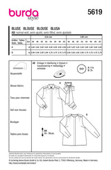 Patron Burda n°5619 : Blouse