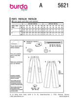 Patron Burda n°5621 : Pantalon