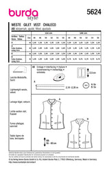 Patron Burda n°5624 : Gilet
