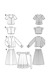 Patron Burda n°5625 : Ensemble costume traditionnel 