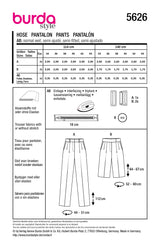 Patron Burda n°5626 : Pantalon