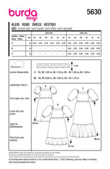Patron Burda n°5630 : Robe