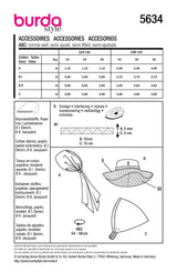 Patrón Burda n°5634: Accesorios para la cabeza