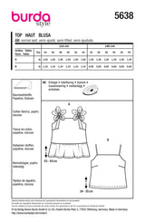 Patron Burda n°5638 : Top