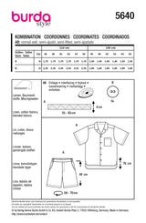 Patron Burda n°5640 : Chemise et short