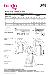 Patron Burda n°5648 : Robe