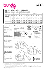 Patron Burda n°5649 : Blazer