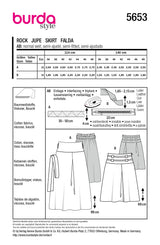 Patron Burda n°5653 : Jupe