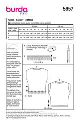 Patron Burda n°5657 : T-shirt