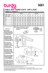 Patron Burda n°5661 : Chemise & Veste
