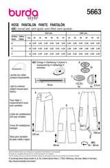 Patron Burda n°5663: Pantalon