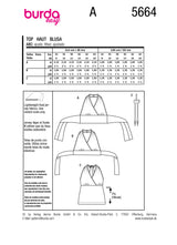 Patron Burda n°5664 : Top