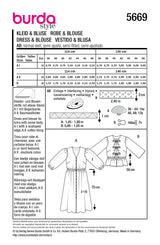 Patron Burda n°5669 : Robe & Blouse