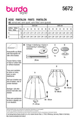 Patron Burda n°5672 : Pantalon
