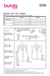 Burda Boss N ° 5734: chaleco