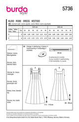 Patron Burda n°5736 : Robe