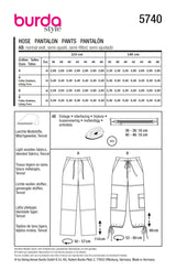 Patron Burda n°5740 : Pantalon