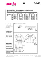 Patron Burda n°5741 : Robe & Blouse