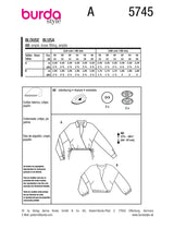 Patron Burda n°5745 : Blouse