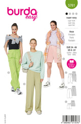 Patron Burda n°5761 : Pantalon cargo