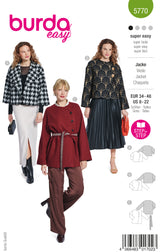 Patron Burda n°5770 : Veste