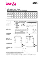 Patron Burda n°5779 : Jupe