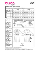 Patron Burda n°5784 : Robe