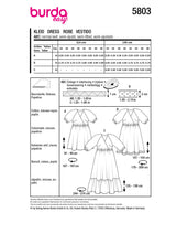Patron Burda n°5803 : Robe