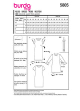 Patron Burda n°5805 : Robe