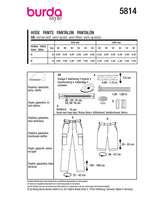 Patron Burda n°5814 : Pantalon