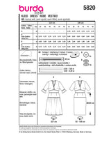Patron Burda n°5820 : Robe