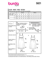 Patron Burda n°5821 : Robe