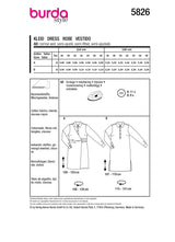 Patron Burda n°5826 : Robe