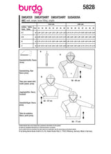Patron Burda n°5828 : Sweatshirt