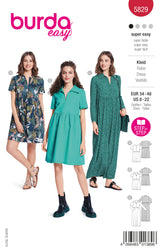 Patron Burda n°5829 : Robe