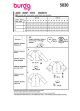 Burda boss n ° 5830: jacket