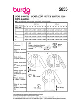 Burda Boss N ° 5855: chaqueta y abrigo