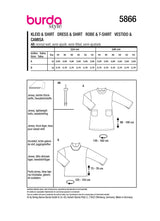 Patron Burda n°5866 : Robe & T-shirt