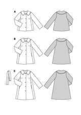 Patron Burda n°5872 : Manteau