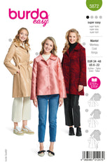 Patron Burda n°5872 : Manteau