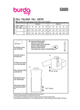 Patron Burda n°5880 : Pull