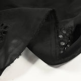 Mousseline brodée Enora noir