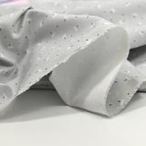 Piqué de coton imprimé pissenlit fond gris