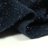 Lainage bouclette lurex marine