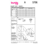 Patron Burda n°5706 : Veste