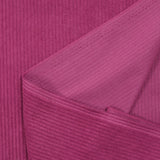 Velours polyester côtelé magenta