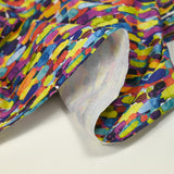 Coton imprimé taches multicolore